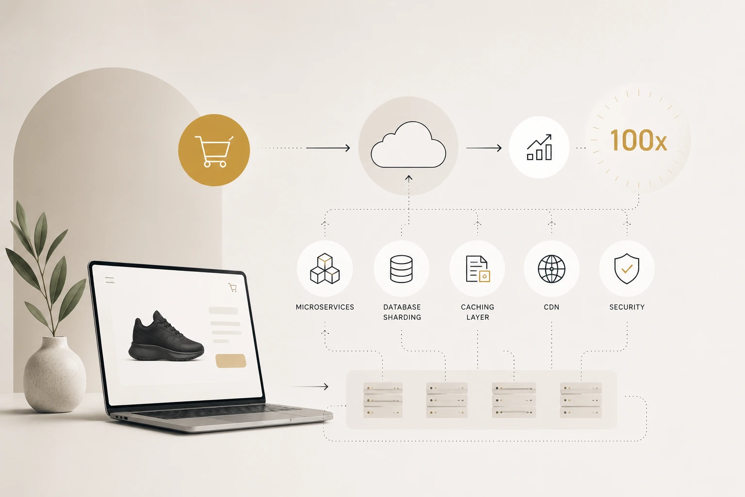 E-commerce Scalability: Mastering 100x Traffic Spikes for Uninterrupted Growth